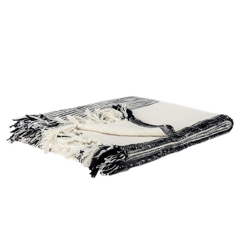 66512856 Rizzy Home Hank Throw Blanket, Black sku 66512856