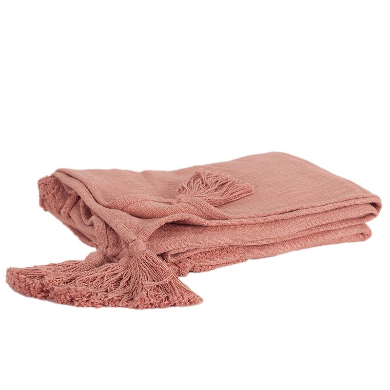 68943775 Rizzy Home Fernando Throw Blanket, Pink sku 68943775