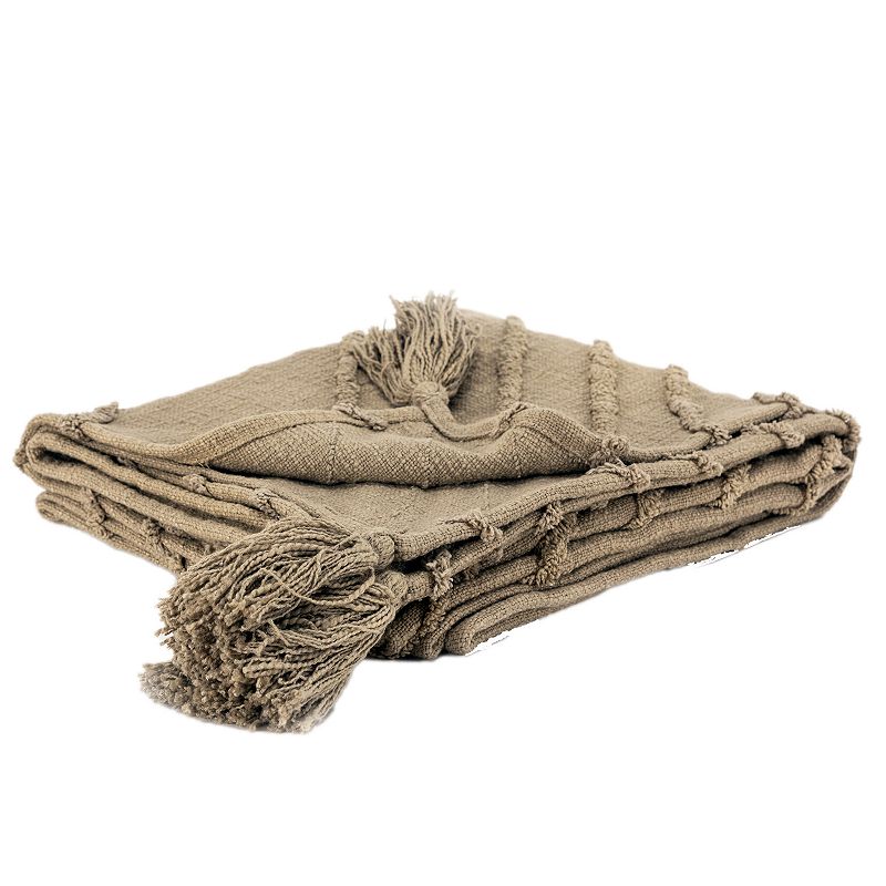 Rizzy Home Sofia Throw Blanket, Brown