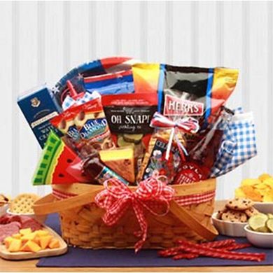 GBDS Celebrate America Picnic Gift Basket - July 4th gift basket - patriotic gift basket