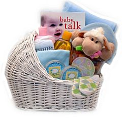 Simply The Baby Basics New Baby Gift Basket - Blue