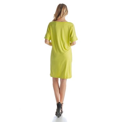 Women's 24Seven Comfort Apparel Loose Fit Tee Style Dress