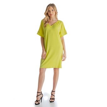 Women's 24Seven Comfort Apparel Loose Fit Tee Style Dress