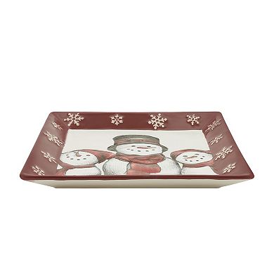 St. Nicholas Square® Yuletide Ceramic Square Dinner Plate