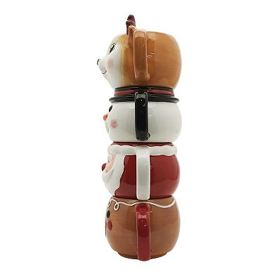 St. Nicholas Square® 4-Pack Holly Jolly Stacking Mugs
