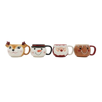 St. Nicholas Square® 4-Pack Holly Jolly Stacking Mugs