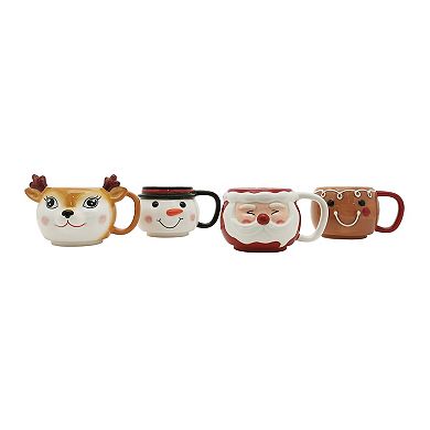 St. Nicholas Square® 4-Pack Holly Jolly Stacking Mugs