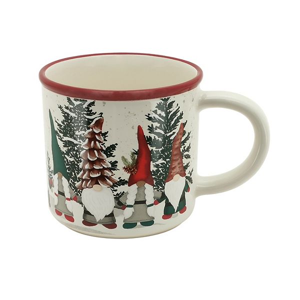 Winterberry Figural Gnome Santa Mug