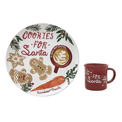 St. Nicholas Square® Evergreen Lane Cookies For Santa Plate & Mug Set
