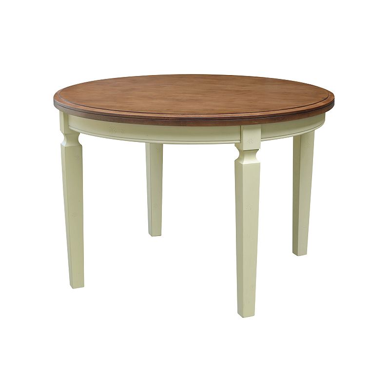 International Concepts Round Top Dining Table, Hickory White