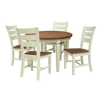 International Concepts Round Top Dining Table with 4 Chairs