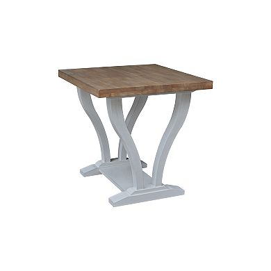 International Concepts LaCasa Solid Wood End Table - Unfinished