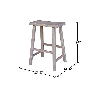 International Concepts Saddle Seat Counter Height Stool