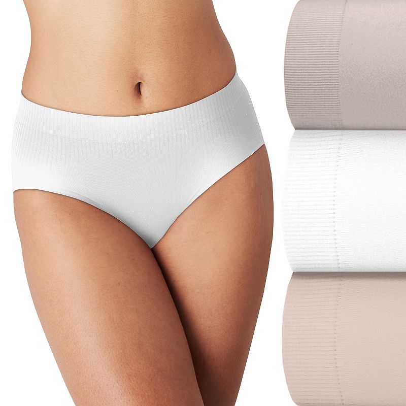 Bali Comfort Revolution 3-Pack Modern Seamless Brief Underwear DFMSB3, Women's,
