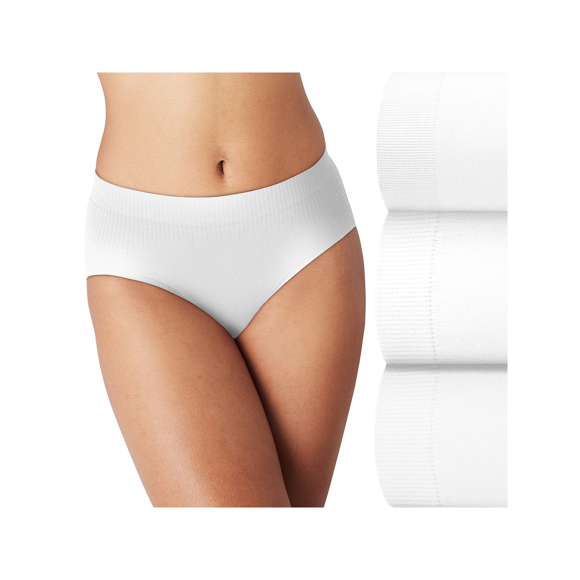 Bali Comfort Revolution 3-Pack Modern Seamless Brief Underwear DFMSB3, Wome