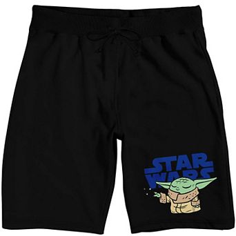 Men's The Mandalorian Grogu Star Wars Logo Pajama Shorts