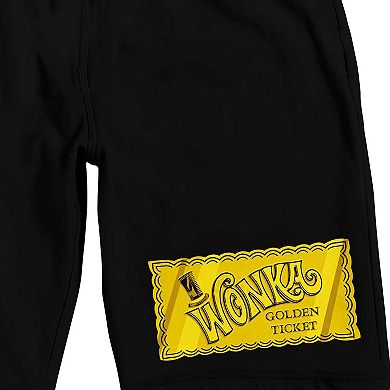 Men's Willy Wonka Golden Ticket Pajama Shorts