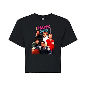 Juniors' Happy Days Cropped Tee