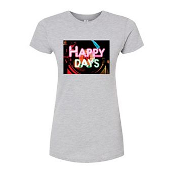 Juniors' Happy Days Jukebox Fitted Tee