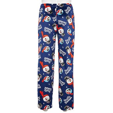 Men's Frosty The Snowman Fleece Pajama Pants