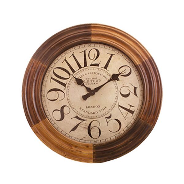 2.5" x 29" Cedar Brown Large Old Town Wall Clock