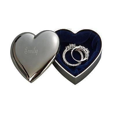 2.5" Gray and Silver Unique Heart-Shaped Jewelry Box
