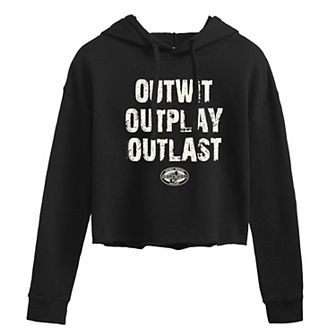 Juniors' Survivor Outwit Cropped Hoodie
