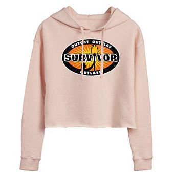 Juniors' Survivor Logo Cropped Hoodie