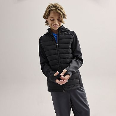 Boys 8-20 Tek Gear® Mixed Media Full-Zip Jacket in Regular & Husky