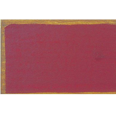 24" Distressed Burgundy Unique Rectangular Comfortable Bench