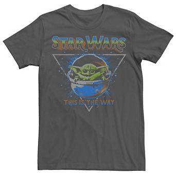 Men's Star Wars The Mandalorian Baby Yoda Space Ride Graphic Tee