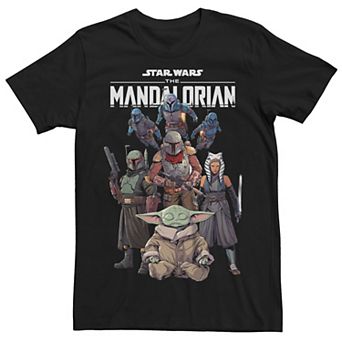 Men's Star Wars The Mandalorian Group Action Graphic Tee