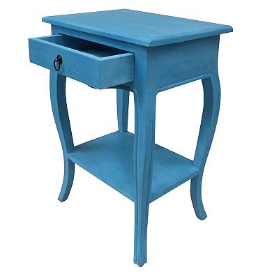 Paris Side Table With Drawer and Shelf