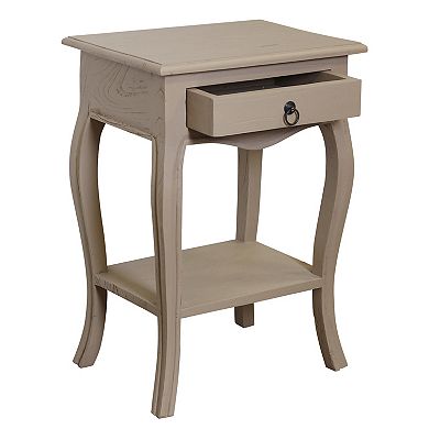 Paris Side Table With Drawer and Shelf