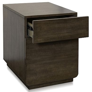 Masters Solid Mahogany with Veneer Mobile File Cabinet with Drawer