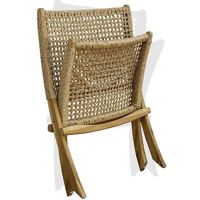 Asha Solid Teak Wood Folding Lounge Chair