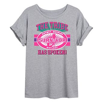 Juniors' Survivor The Tribe Has Spoken Oversized Graphic Tee