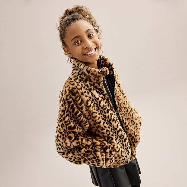 Girls 6-20 SO Faux-Fur Jacket in Regular & Plus Size, Girl's, Size