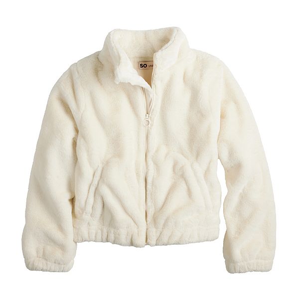 Fuzzy jacket clearance kohls