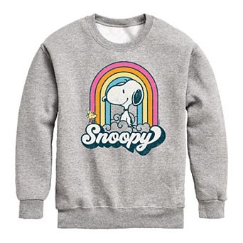 Boys 8-20 Peanuts Snoopy Rainbow Clouds Fleece Sweatshirt