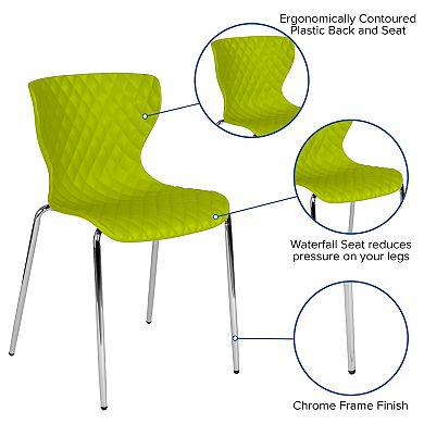 Emma and Oliver Contemporary Design Accent Dining Plastic Stack Chair