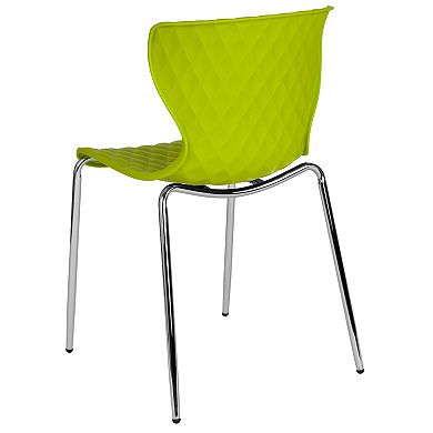 Emma and Oliver Contemporary Design Accent Dining Plastic Stack Chair