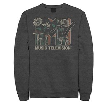 Men's MTV Logo Flowers And Mushrooms Sweatshirt