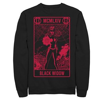 Men's Marvel Black Widow Comic Action Pose Sweatshirt