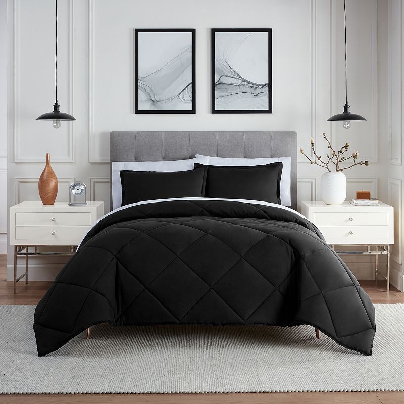 eclipse Sleep Solutions Lyle Cooling Comforter Set with Shams, Black, King
