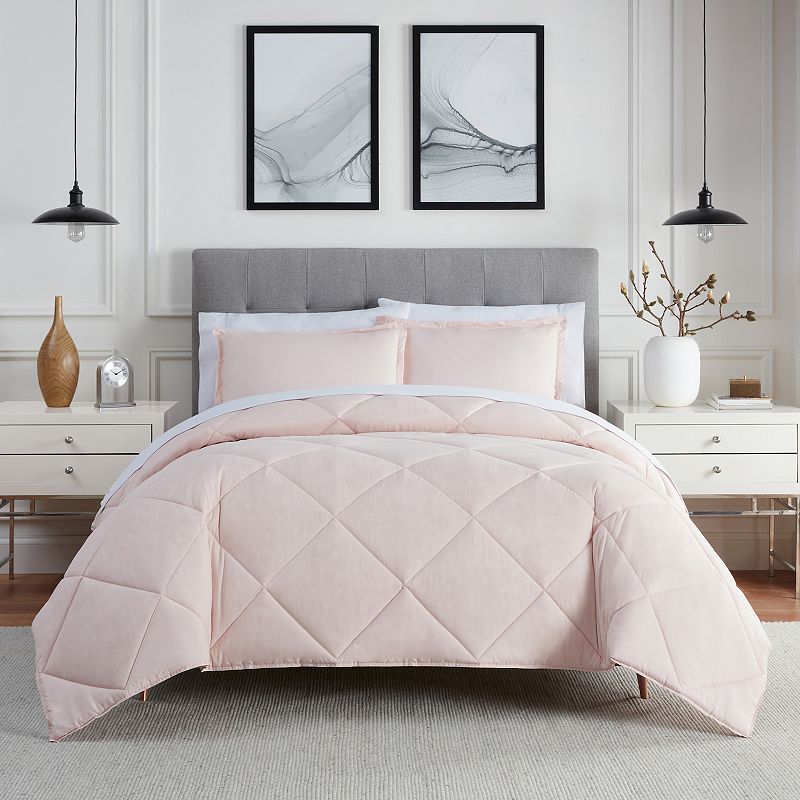 eclipse Sleep Solutions Lyle Cooling Comforter Set with Shams, Pink, King