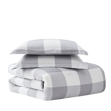 Sweet Home Collection Herringbone Weave Buffalo Check Comforter & Sheet Set with Shams