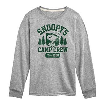 Boys 8-20 Peanuts Snoopy Camp Crew Long Sleeve Tee