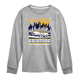 Boys 8-20 Peanuts Colordao Rafting Long Sleeve Tee