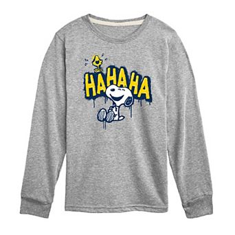 Boys 8-20 Peanuts Ha Ha Graffiti Long Sleeve Tee